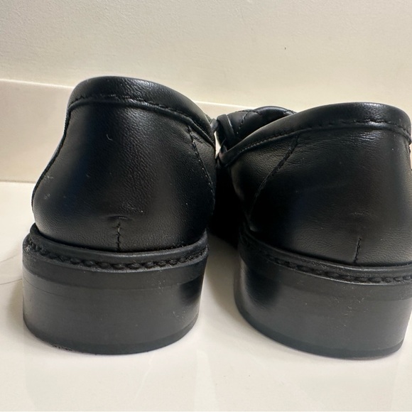 Chanel Black Loafers with Gold Accent - Picture 6 of 15